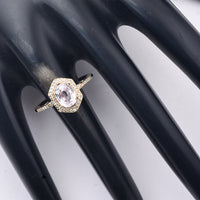 1.49 Ct Oval Mixed Cut Natural Pink Sapphire 14K Gold Ring