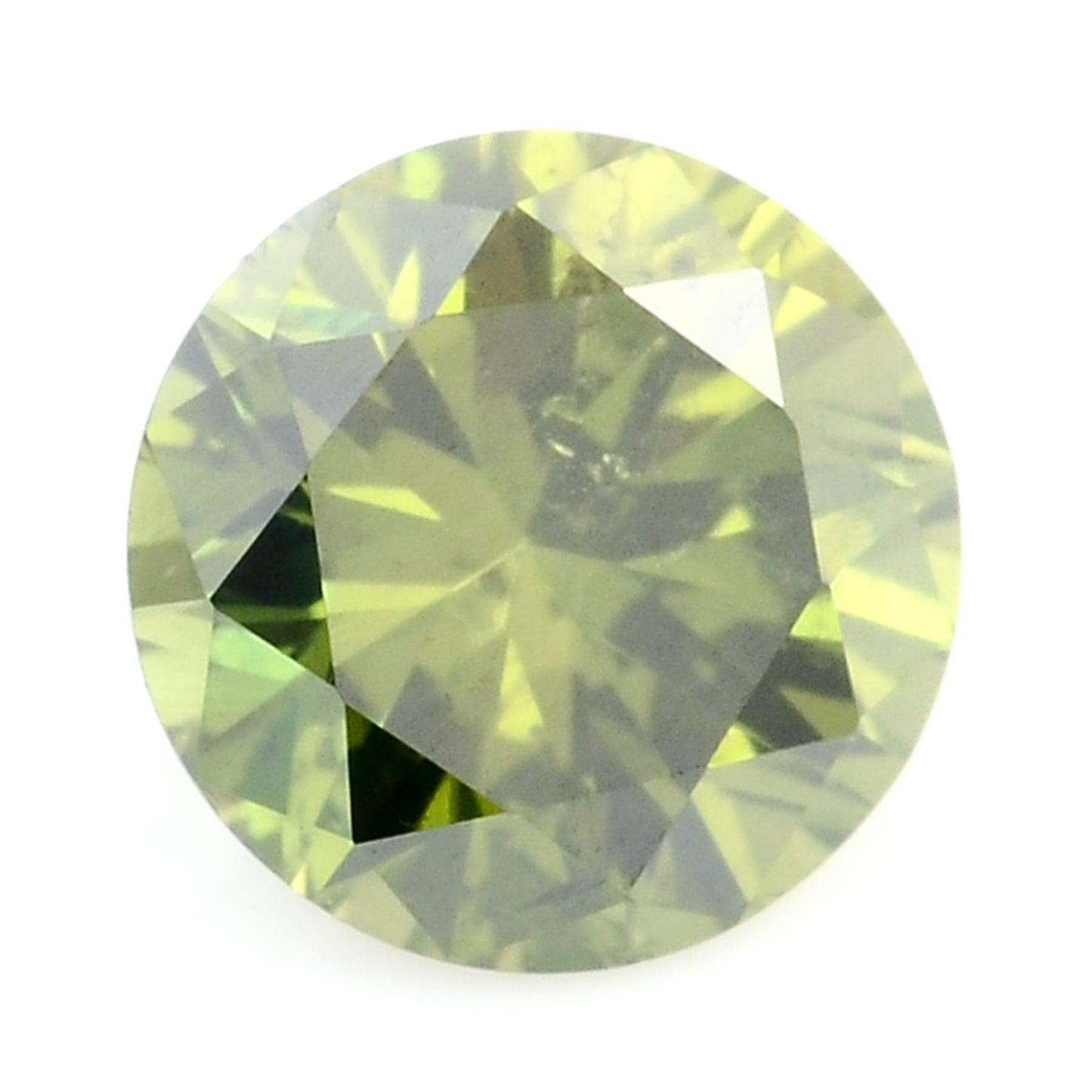 0.34 Green Diamond Round Loose Gemstone