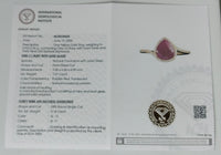 2.11 Ct Pear Mixed Cut Natural Corundum Ruby 14K Gold Ring