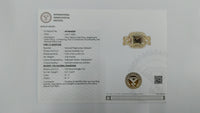 4.43 Ct Square Emerald Cut Natural Plagioclase Feldspar Sunstone 14K Gold Ring