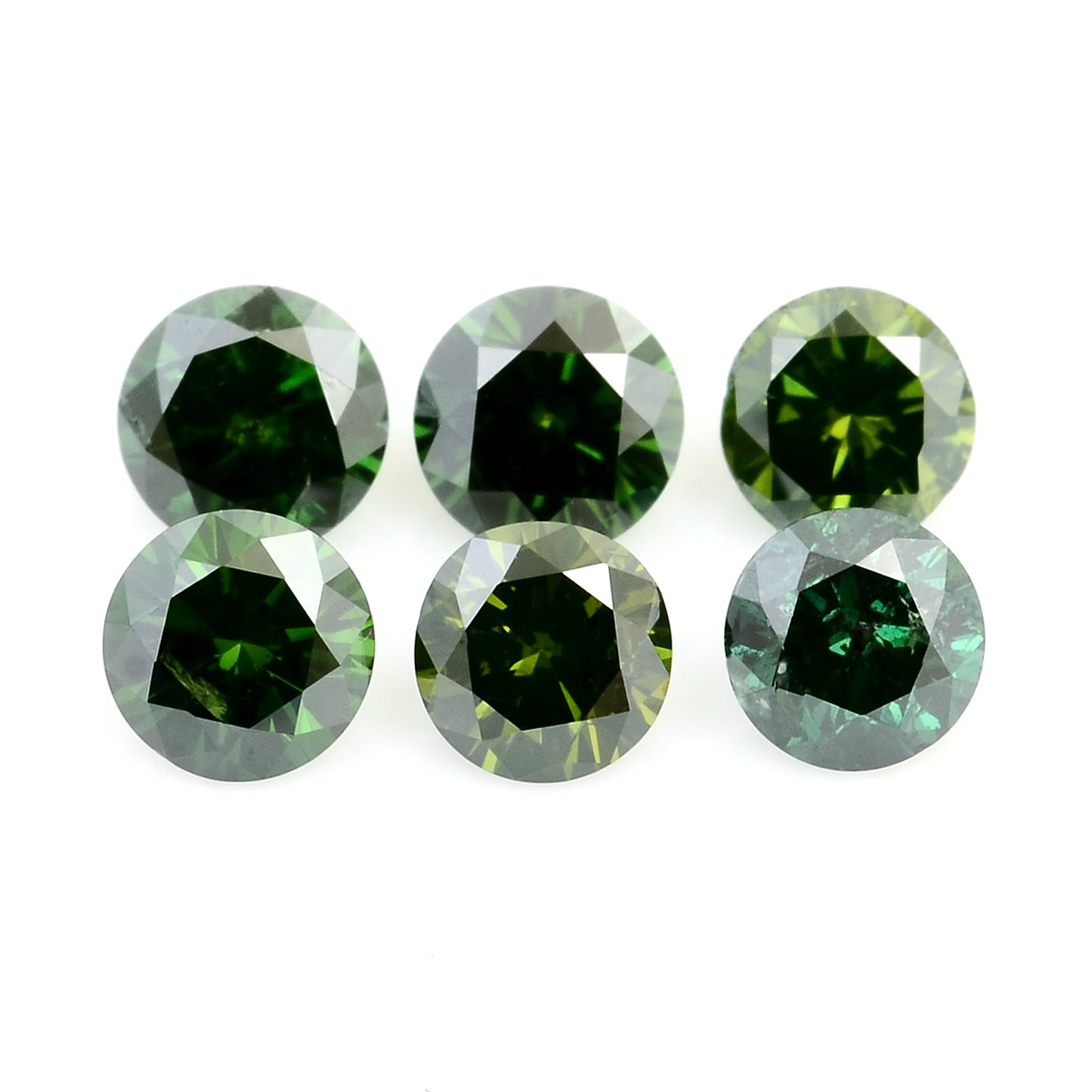 0.66 Green Diamond Round Loose Gemstone
