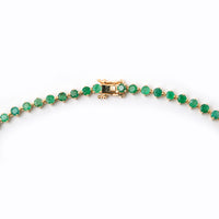 22.26 Ct Natural Emerald 14K Gold Necklace