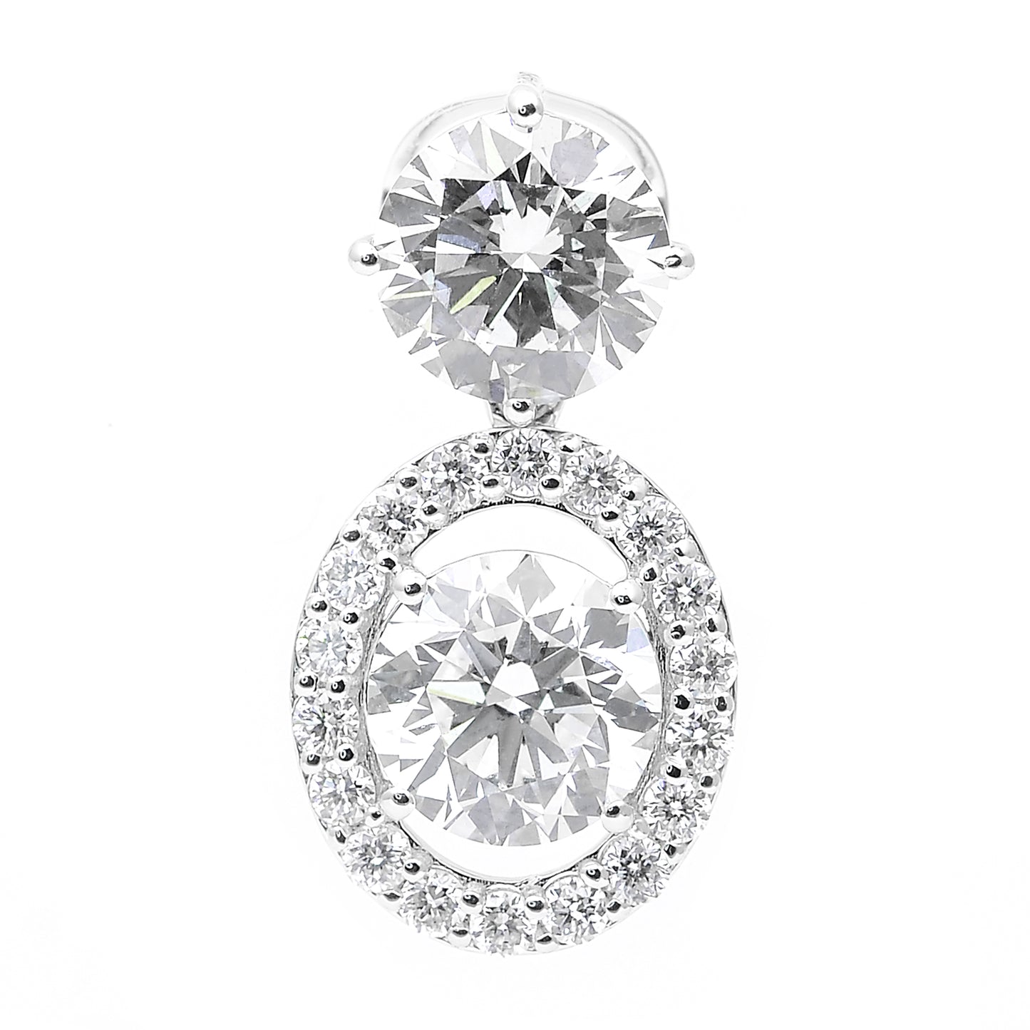 3.84 Carats Lab Grown Diamond 14K Gold Pendant