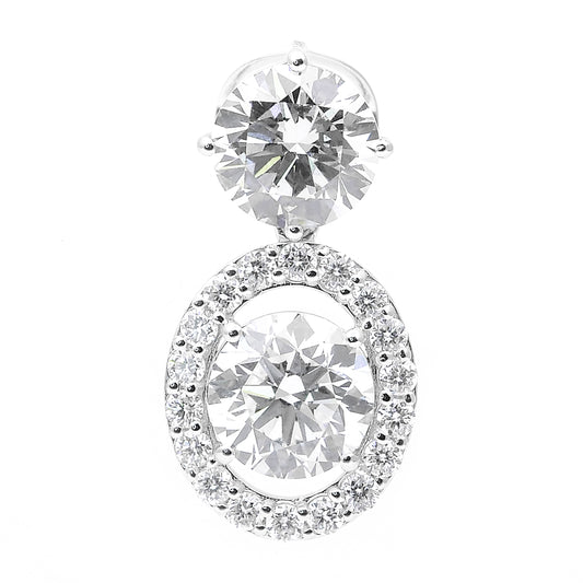 3.84 Carats Lab Grown Diamond 14K Gold Pendant