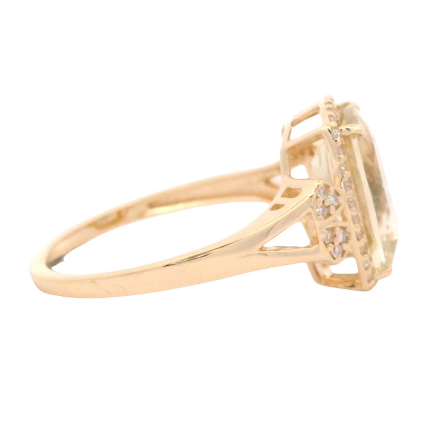 2.62 Ct Cushion Oregon Sunstone 14K Gold Ring