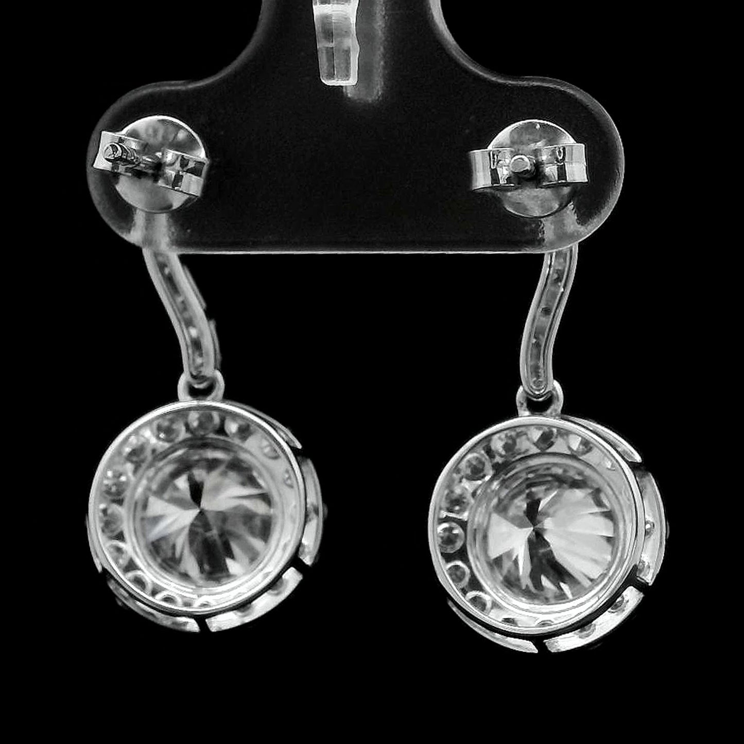 4.24 Ct Round Lab Grown Diamond 14K Gold Earrings