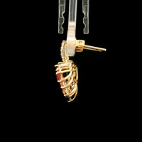 3.27 Ct Trillion Tourmaline 14K Gold Earrings