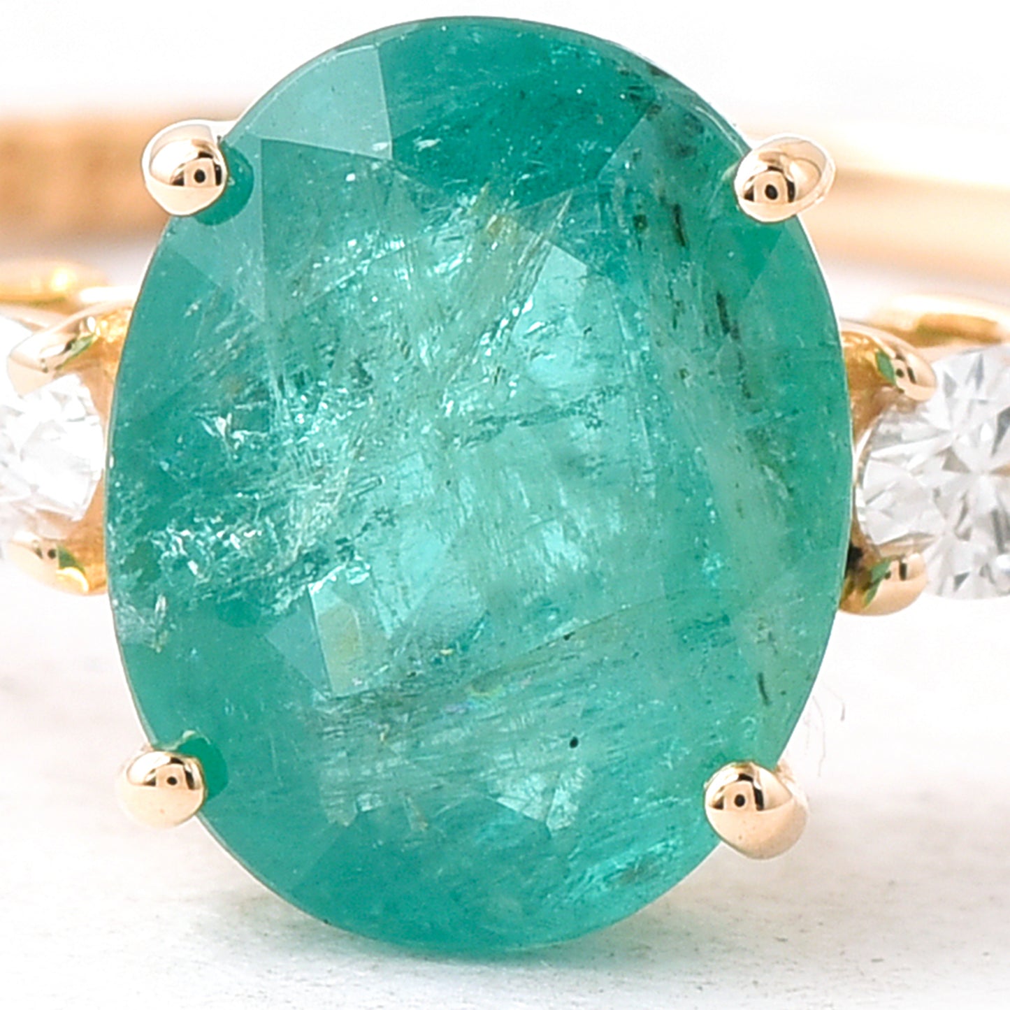 2.06 Ct Oval Emerald 14K Gold Ring