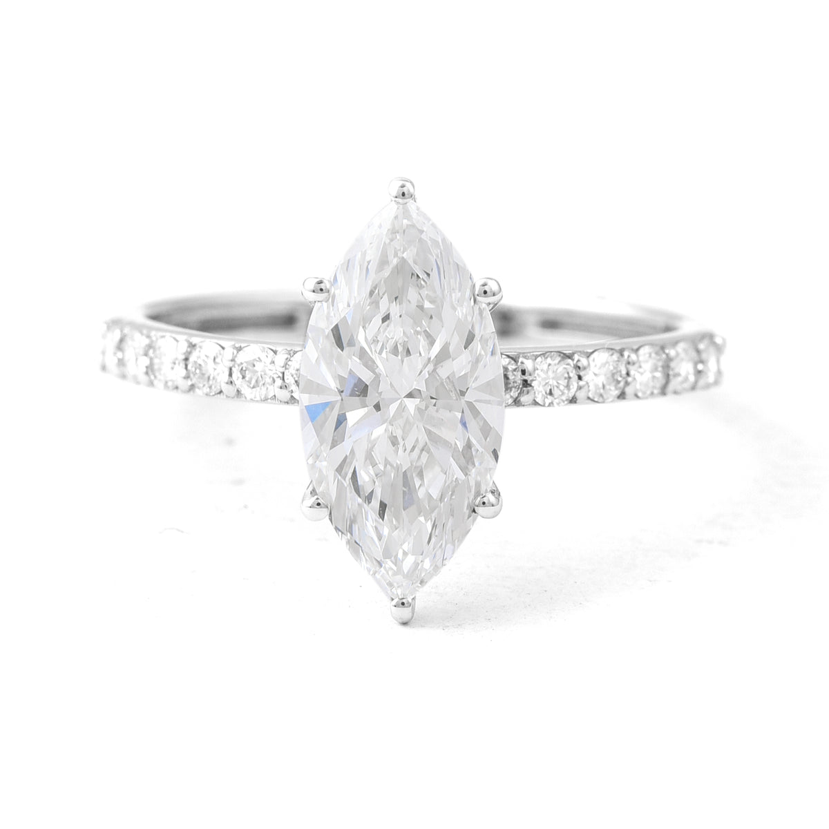 2.07 Carats Lab Grown Diamond 14K Gold Ring