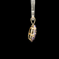 1.61 Ct Round Tanzanite 14K Gold Pendant