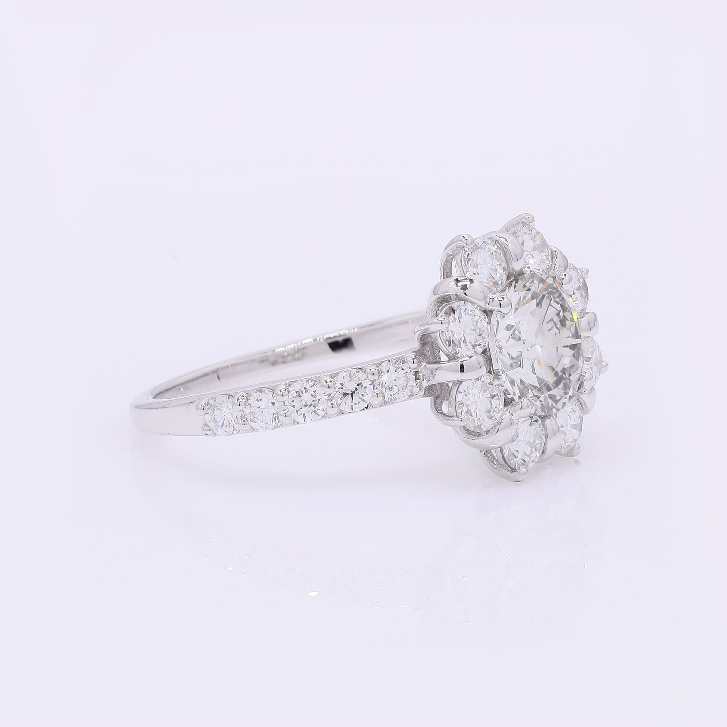 2.03 Carats Lab Grown Diamond 14K Gold Ring