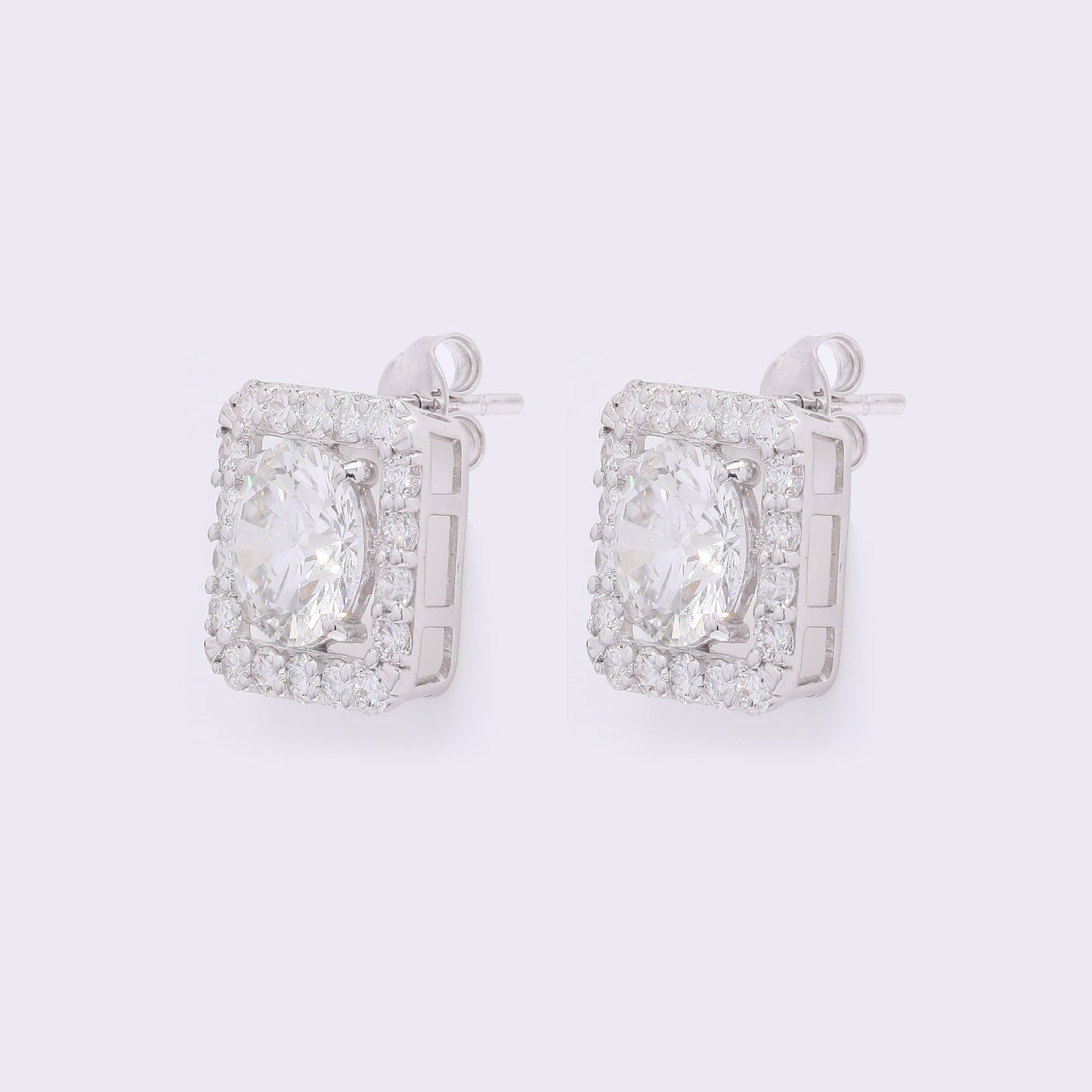 4.07 Carats Lab Grown Diamond 14K Gold Earrings