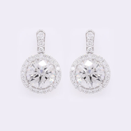 3.81 Carats Lab Grown Diamond 14K Gold Earrings