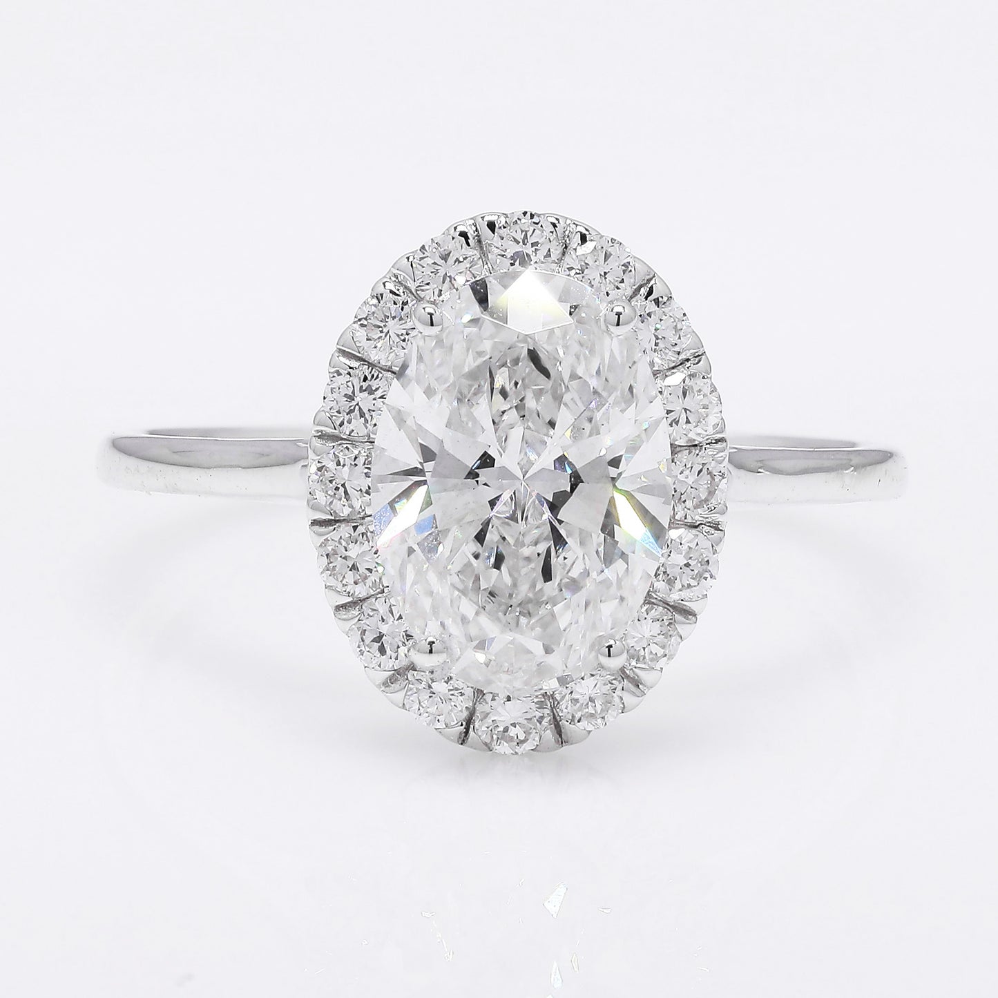 2.24 Ct Oval Brilliant Lab Grown Diamond 14K Gold Ring