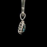 2.04 Carats Blue Lab Grown Diamond 14K Gold Pendant