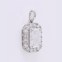 2.55 Carats Lab Grown Diamond 950 Platinum Pendant