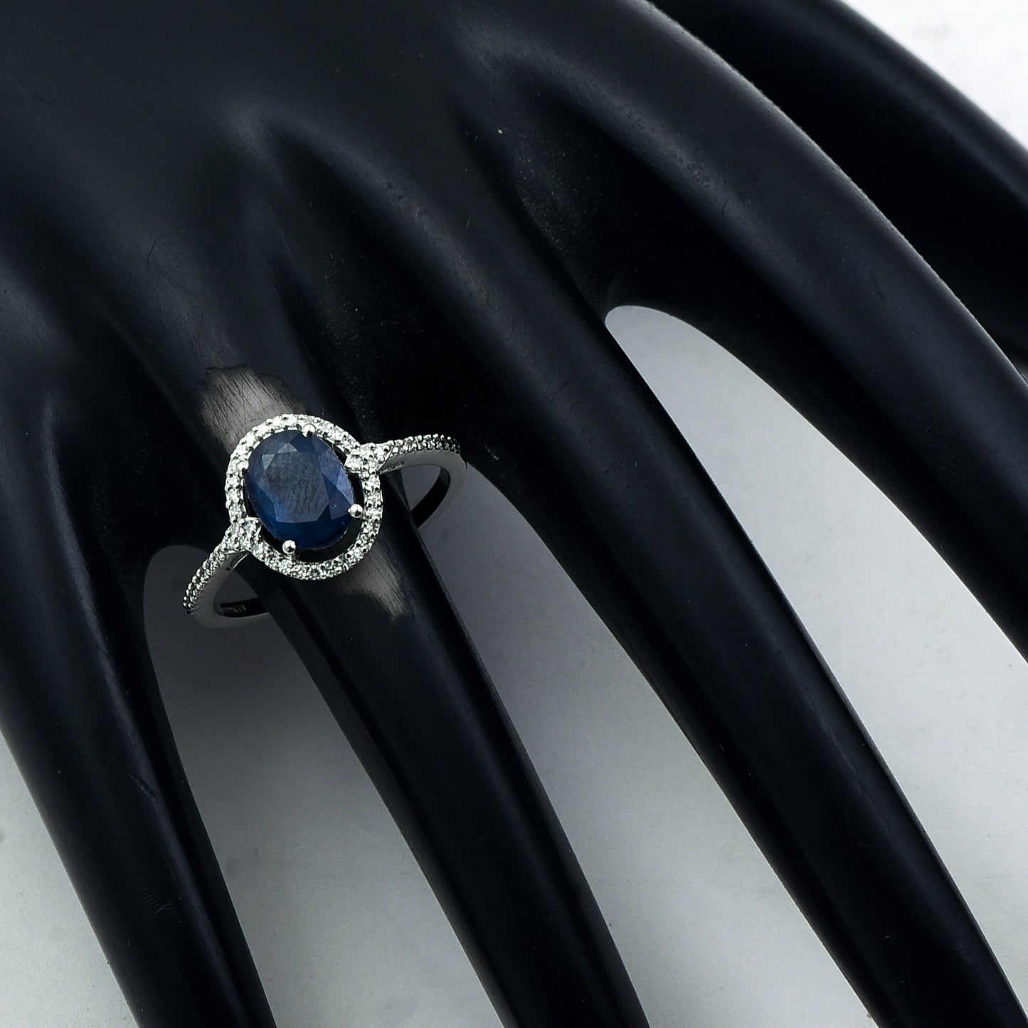 1.72 Ct Oval Mixed Cut Natural Sapphire 950 Platinum Ring