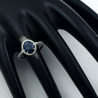 1.72 Ct Oval Mixed Cut Natural Sapphire 950 Platinum Ring