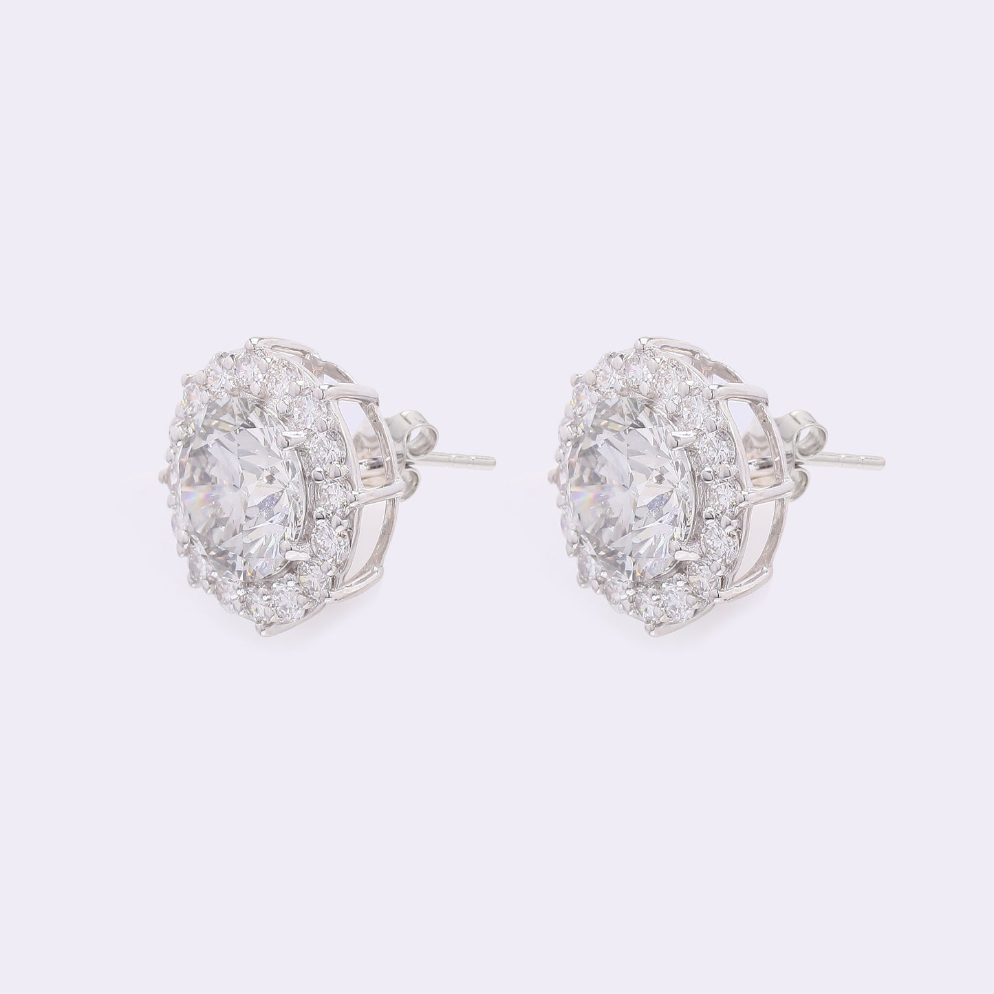 4.03 Carats Lab Grown Diamond 14K Gold Earrings