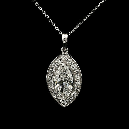 1.99 Carats Lab Grown Diamond 14K Gold Pendant