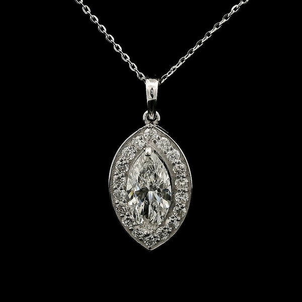 1.99 Carats Lab Grown Diamond 14K Gold Pendant