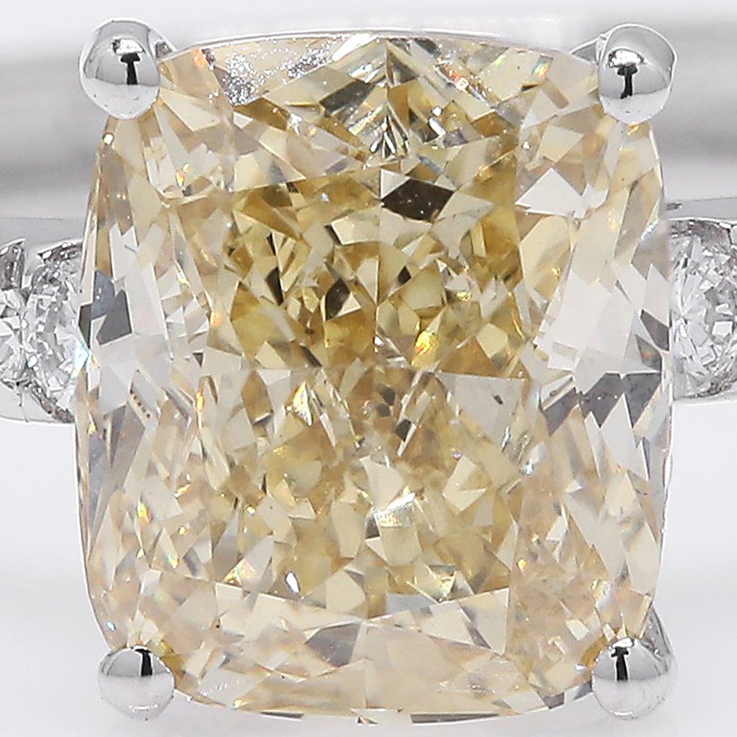 2.43 Ct Cushion Modified Brilliant Lab Grown Diamond 950 Platinum Ring