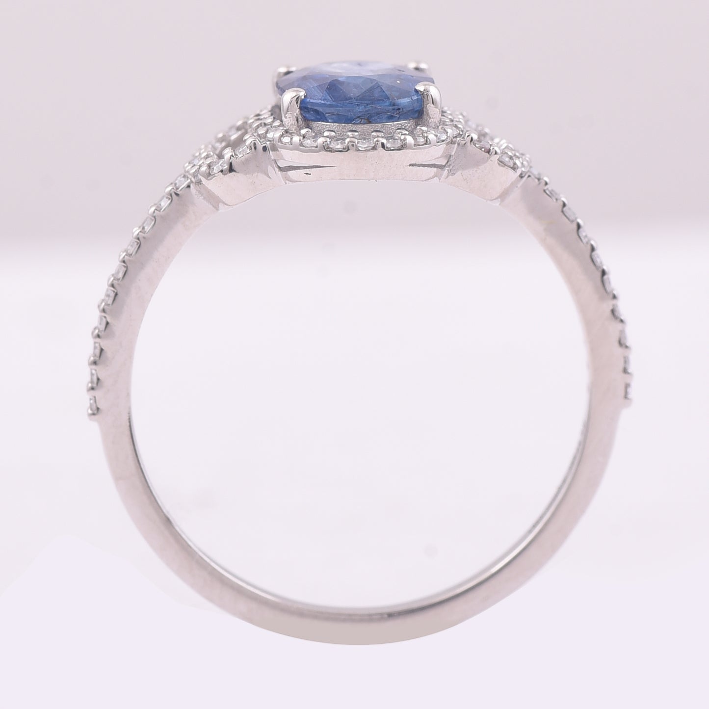 1.50 Ct Oval Mixed Cut Natural Sapphire 950 Platinum Ring