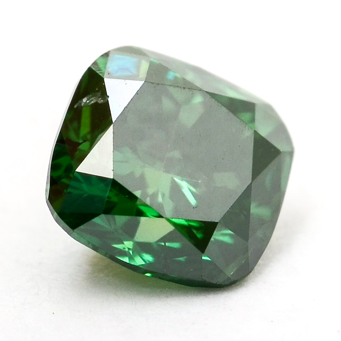 0.36 Green Diamond Cushion Loose Diamond