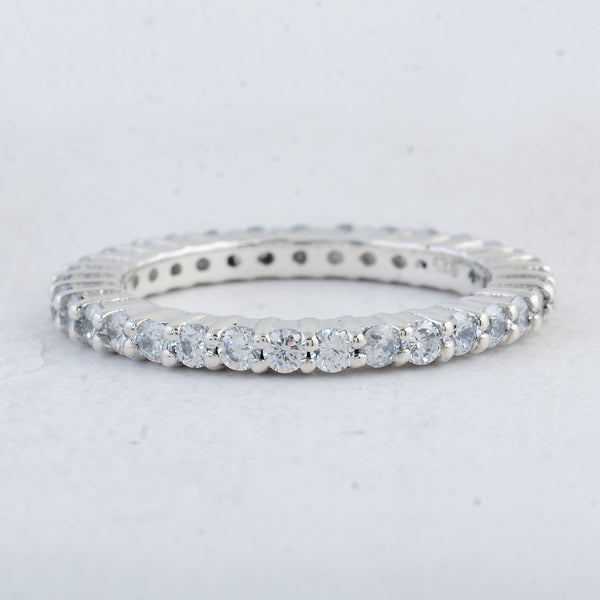 2.10 Ct Round Cubic Zirconia 925 Sterling Silver Ring