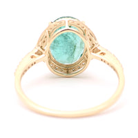 2.44 Ct Oval Natural Emerald 14K Gold Ring