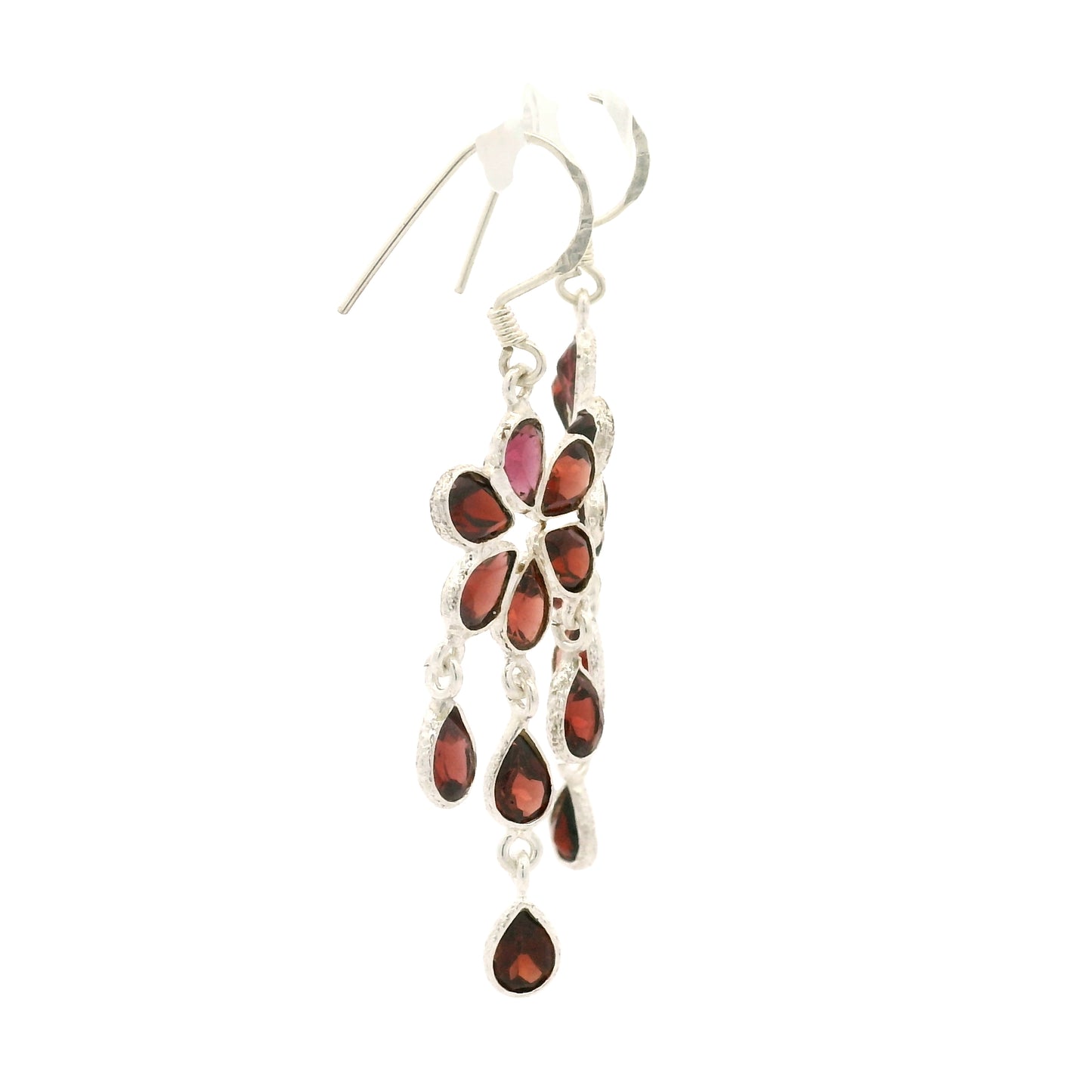 11.10 Ct Garnet 925 Sterling Silver Earrings