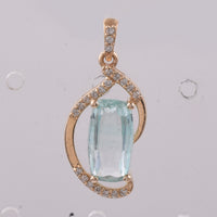 2.13 Ct Cushion Natural Emerald 14K Gold Pendant