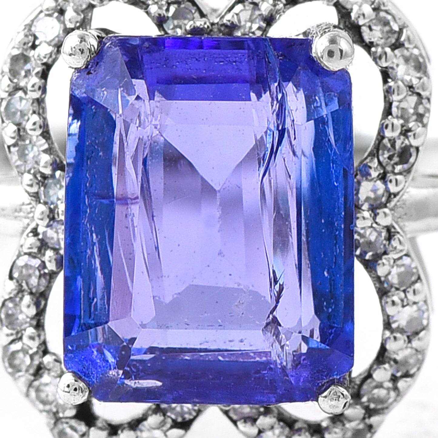 2.58 Ct Octagon Tanzanite 950 Platinum Ring