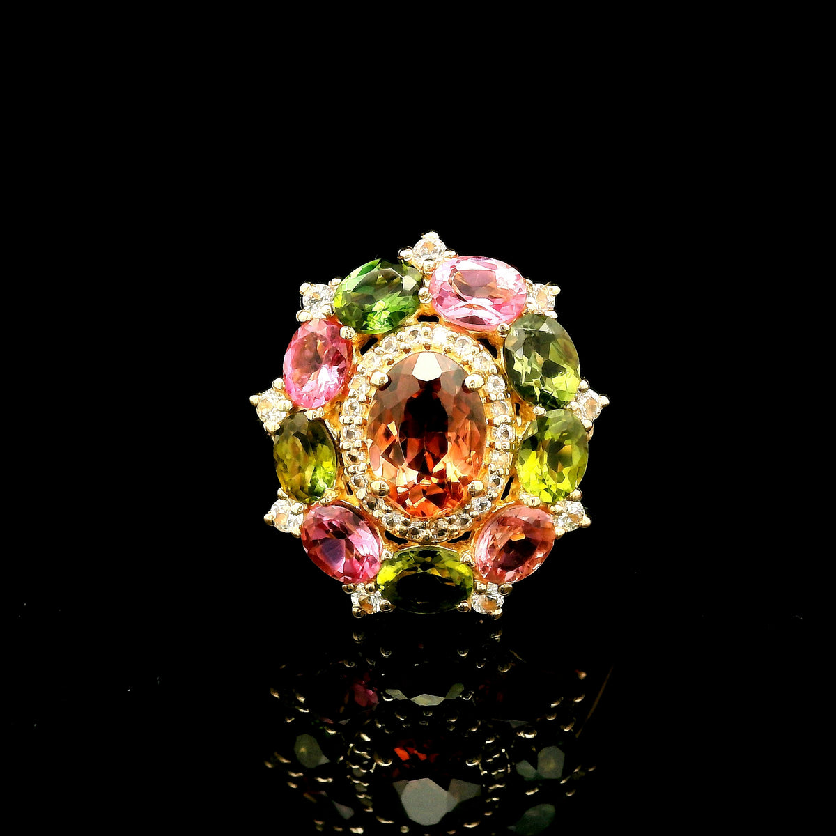 2.54 Ct Oval Tourmaline 14K Gold Ring
