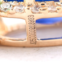 1.98 Ct Oval Mixed Cut Natural Sapphire 14K Gold Pendant