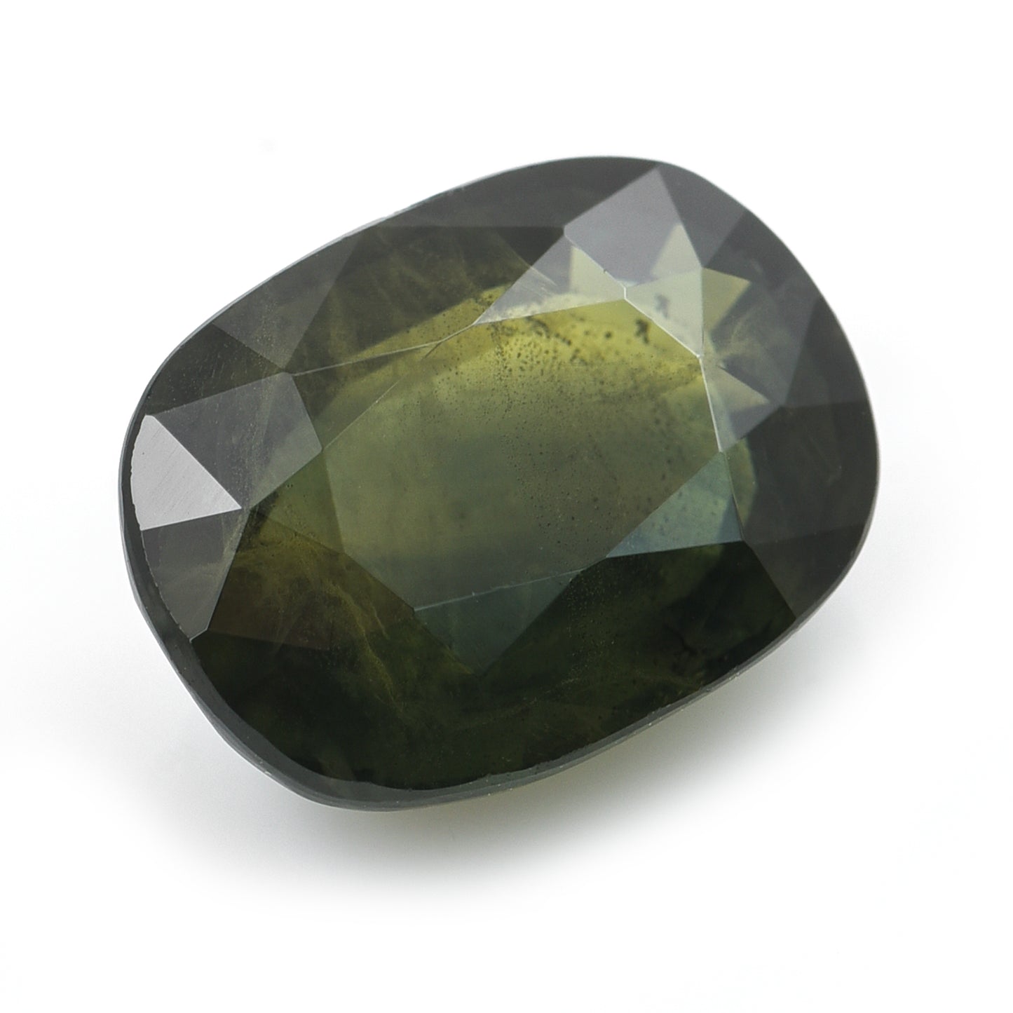 7.16 Natural Corundum Green Sapphire Rectangular Cushion Mixed Cut Gemstone