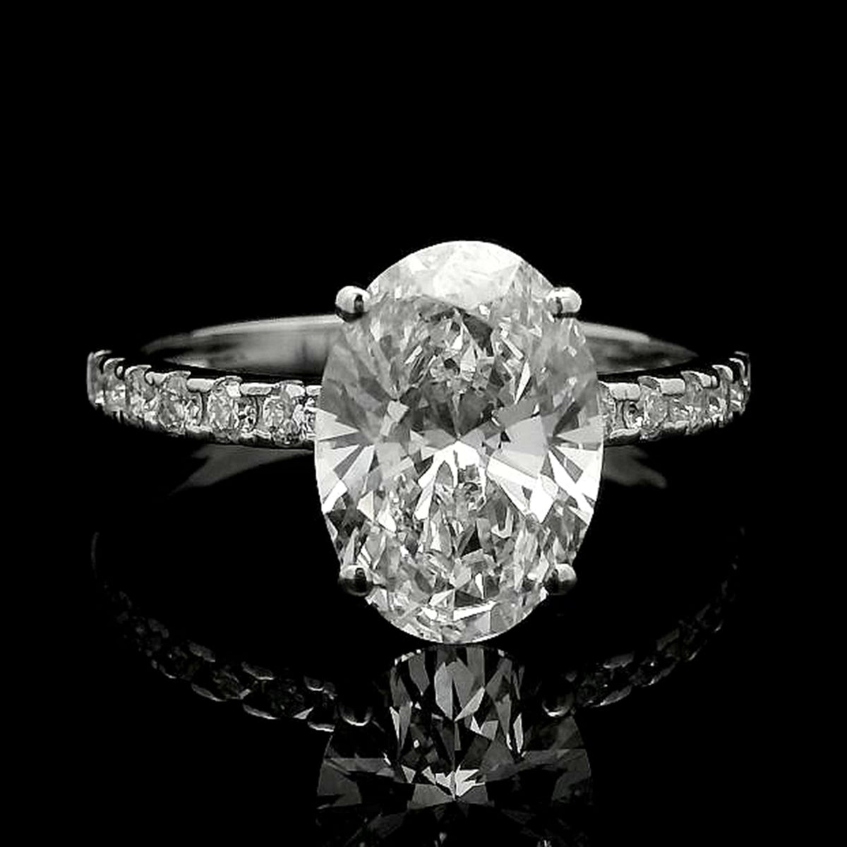 2.83 Carats Lab Grown Diamond 14K Gold Ring