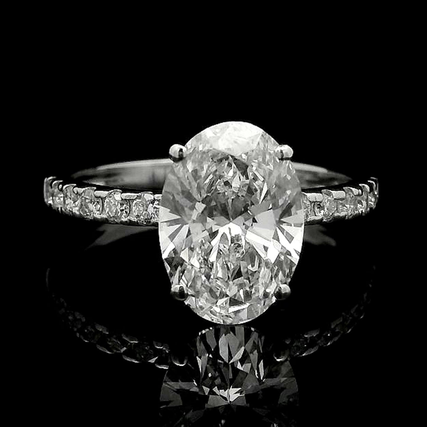 2.83 Carats Lab Grown Diamond 14K Gold Ring
