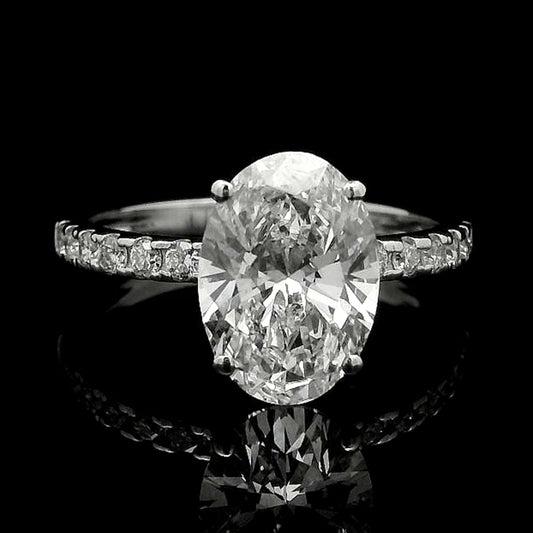 2.83 Carats Lab Grown Diamond 14K Gold Ring