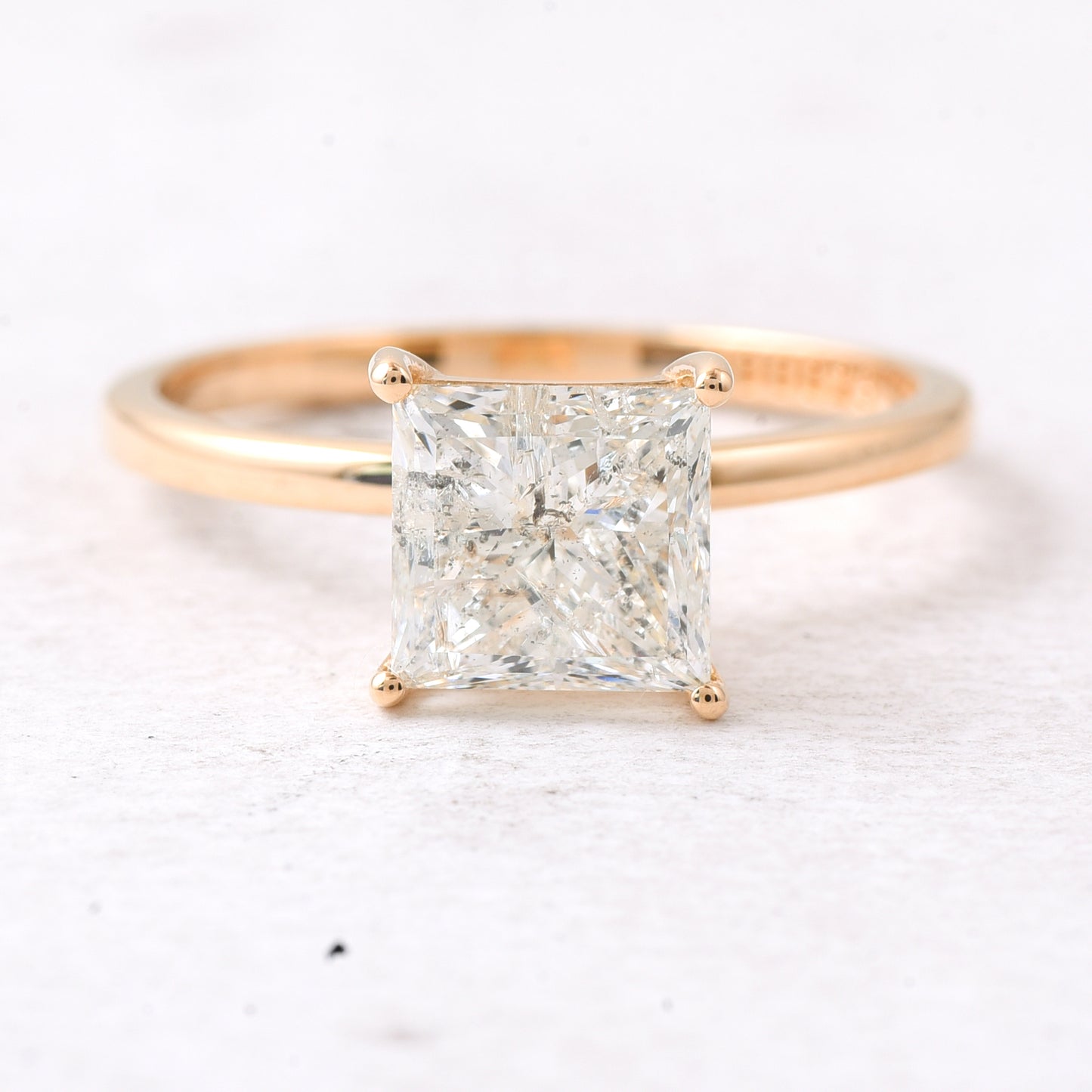 2.03 Ct Square Diamond 14K Gold Ring