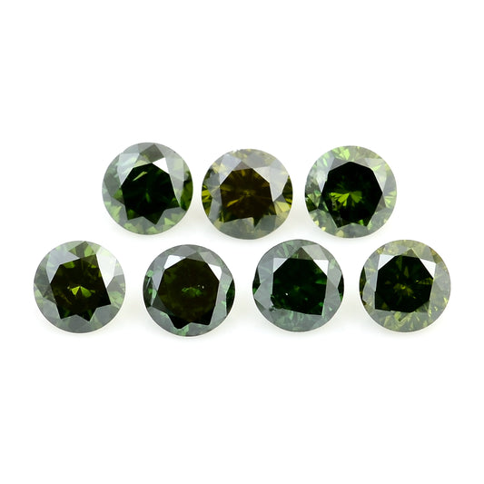 0.65 Green Diamond Round Loose Gemstone