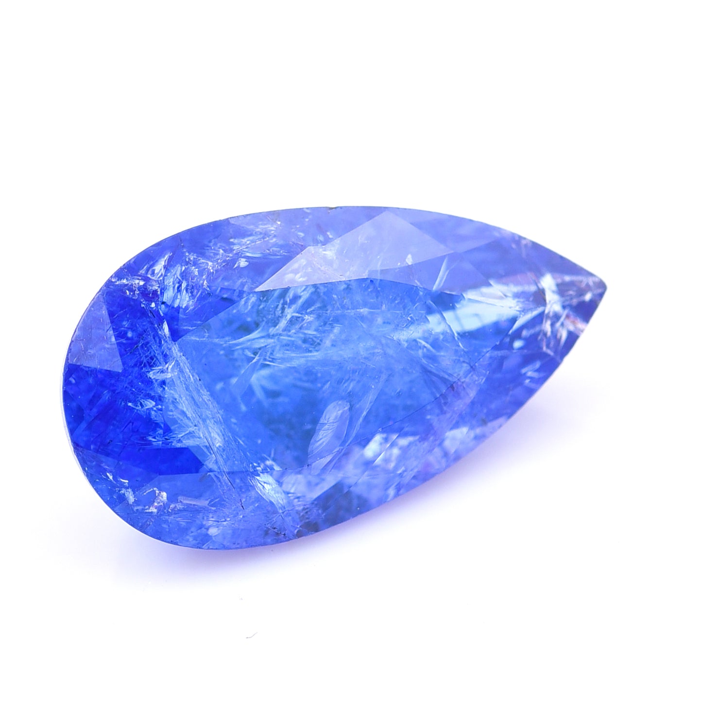 6.39 Natural Zoisite Tanzanite Pear Mixed Cut Gemstone