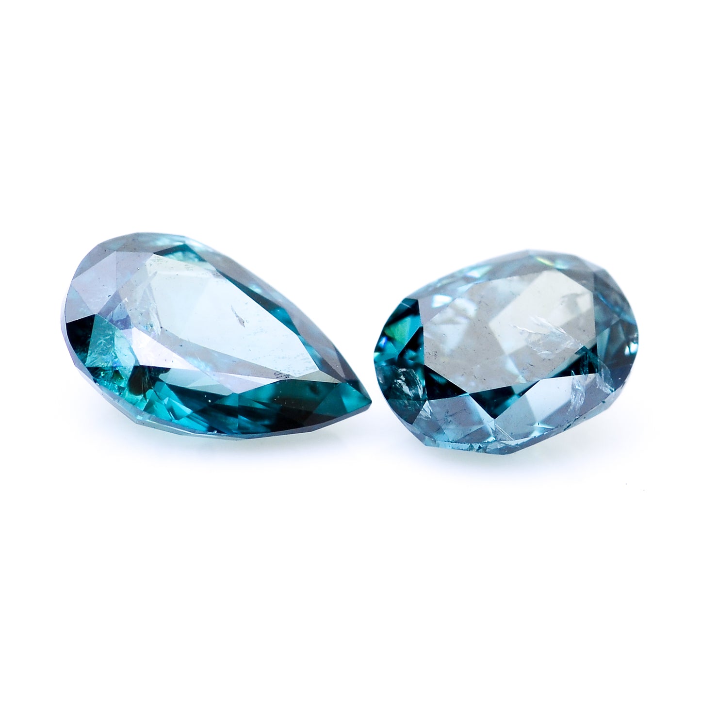 0.83 Blue Diamond Oval, Pear Loose Diamond