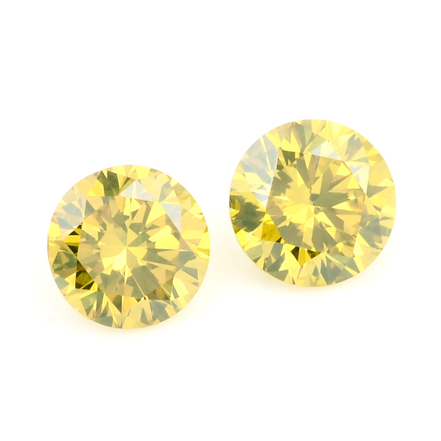 0.41 Yellow Diamond Round Loose Gemstone