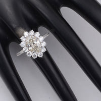 3.24 Carats Lab Grown Diamond 14K Gold Ring