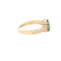 1.79 Ct Octagon Emerald 14K Gold Ring