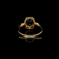 2.11 Ct Oval Mixed Cut Natural Sapphire 14K Gold Ring