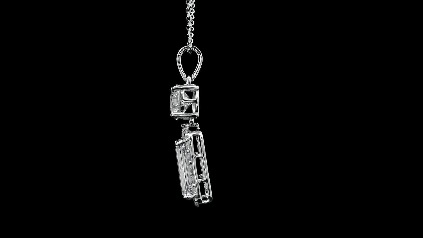 2.97 Carats Lab Grown Diamond 14K Gold Pendant