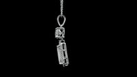 2.97 Carats Lab Grown Diamond 14K Gold Pendant
