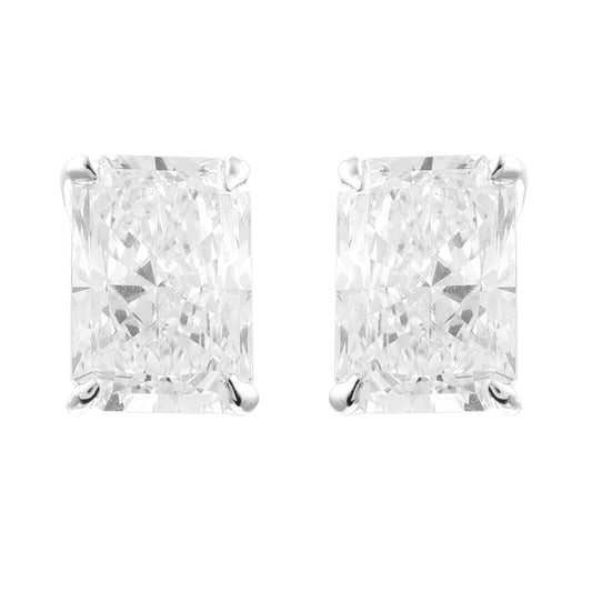 3.72 Carats Lab Grown Diamond 14K Gold Earrings